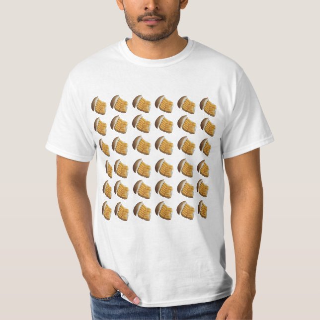 Camiseta Cheesy Puffs en una camiseta, estampado. (Anverso)