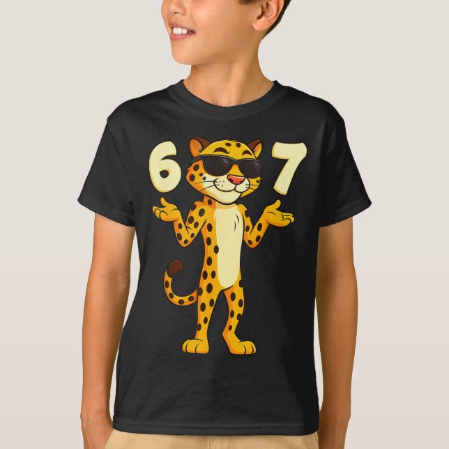 Camiseta Cheetah 67 Meme Funny Kids Teens Gen Alpha Slang 6 (Anverso)