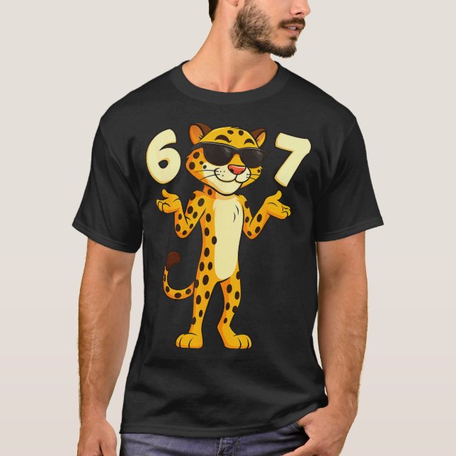 Camiseta Cheetah 67 Meme Funny Kids Teens Gen Alpha Slang 6 (Anverso)