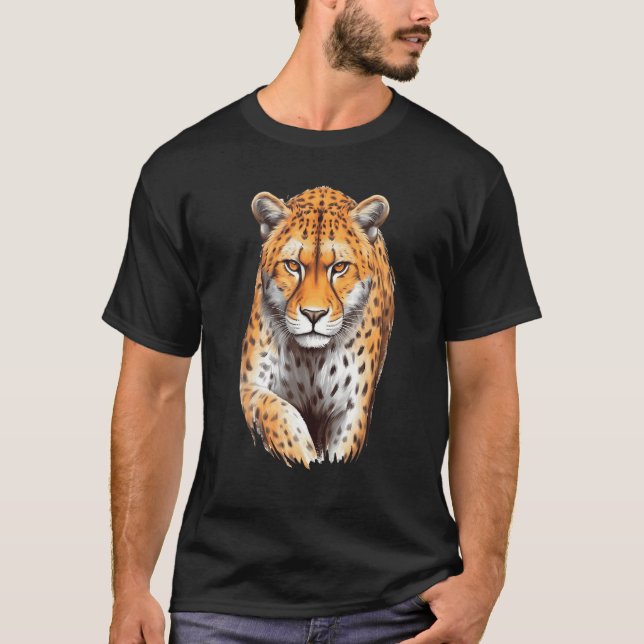 Camiseta Cheetah Animal Print Big Cat Wildlife Graphic Desi (Anverso)