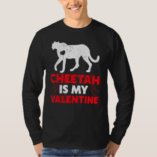 Camiseta Cheetah Es Mi Valentine Valentine Funny