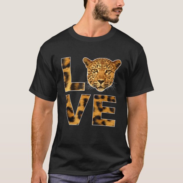 Camiseta Cheetah Face Instinto Animal Nacido en Gato de Leo (Anverso)
