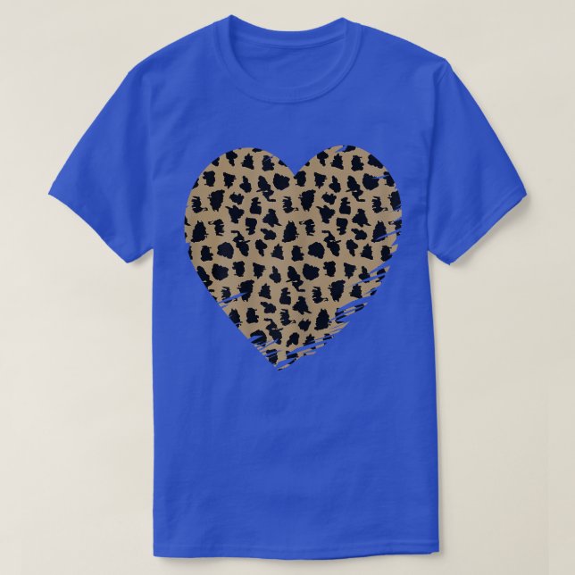 Camiseta Cheetah Heart Leopard Print  (Diseño del anverso)