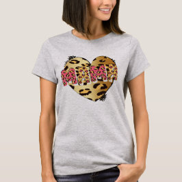 Camiseta Cheetah Heart Mama T-Shirt