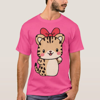 Camiseta Cheetah Kawaii Ribbon : Viaje del Día del Zoológic