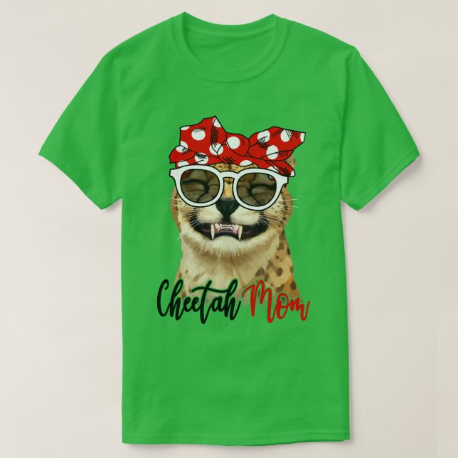 Camiseta Cheetah Shirt Cheetah Mom Bandana (Diseño del anverso)
