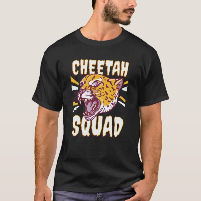 Camiseta Cheetah Squad más rápido gato (Anverso)