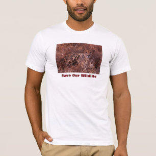 Camiseta Cheetah Stare salva nuestra vida salvaje