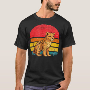 Camiseta Cheetah Sunset Retro Vintage Design Mom Dad Kids