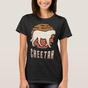 Camiseta Cheetah Vintage Retro Classic Animal Sunset