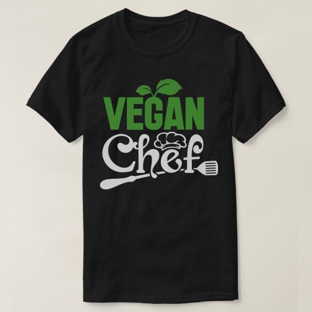 Camiseta Chef a tiempo parcial a tiempo completo Vegan Funn (Diseño del anverso)