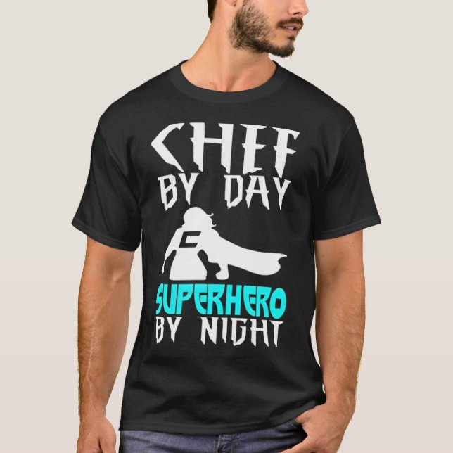 Camiseta Chef And donut party chef funny  (Anverso)