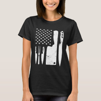 Camiseta Chef Bandera Americana Cocina Día de la Independen