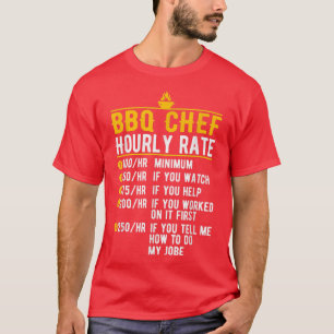 Camiseta Chef Bbq Calcula Por Horas Carne De Parrillada Par