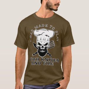 Camiseta Chef Beard Skeleton Bake Skull Skeletal Co