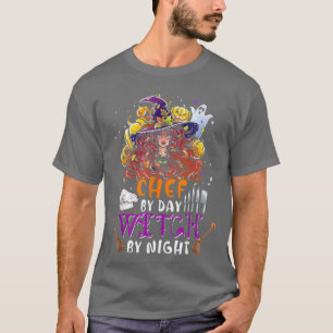 Camiseta Chef By Day Witch By Night Funny Witch Scary Pumpk