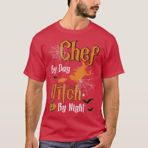 Camiseta Chef By Day Witch By Night Halloween Png