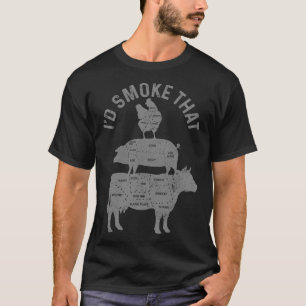 Camiseta Chef Carnicero Bbq Fumaría Esa Carne De Cerdo Dive