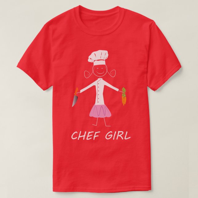 Camiseta Chef Chica Kitchen Restaurant Baking Cooking Enthu (Diseño del anverso)