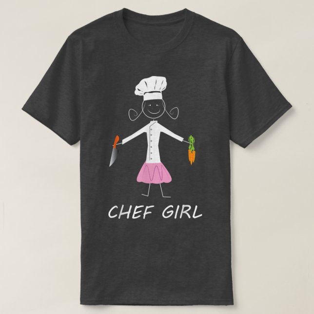 Camiseta Chef Chica Kitchen Restaurant Baking Cooking Enthu (Diseño del anverso)