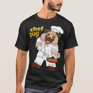 Camiseta Chef cocinero Perro Pug regalo de cumpleaños diver