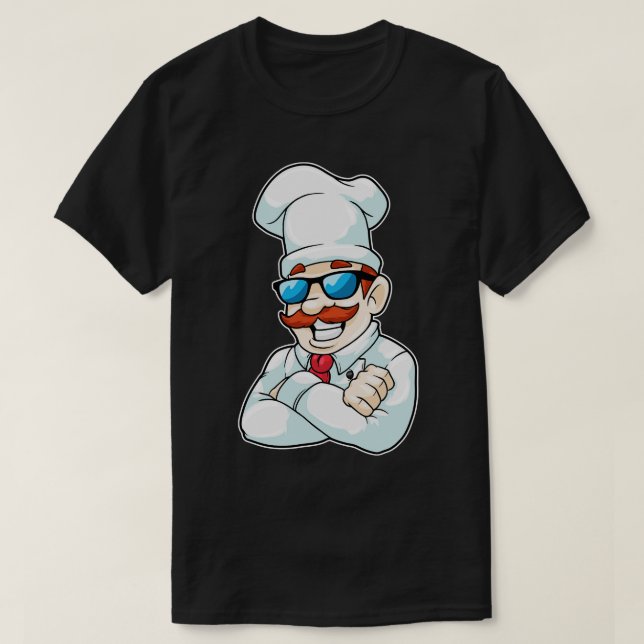 Camiseta Chef con chefs gorra gafas de sol divertidas (Diseño del anverso)