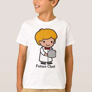 Camiseta Chef con corbatas y bandeja de servicio