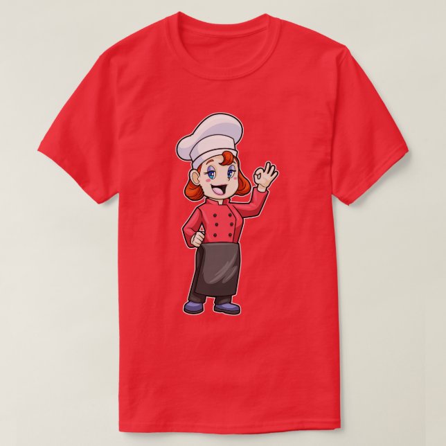 Camiseta Chef con plataforma de cocina (Diseño del anverso)