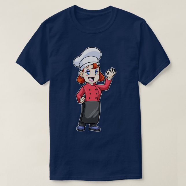 Camiseta Chef con plataforma de cocina (Diseño del anverso)