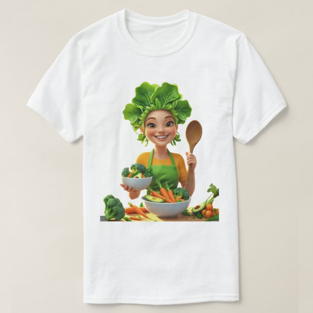 Camiseta Chef con Poder de las Plantas – Cocina con Amabili (Diseño del anverso)