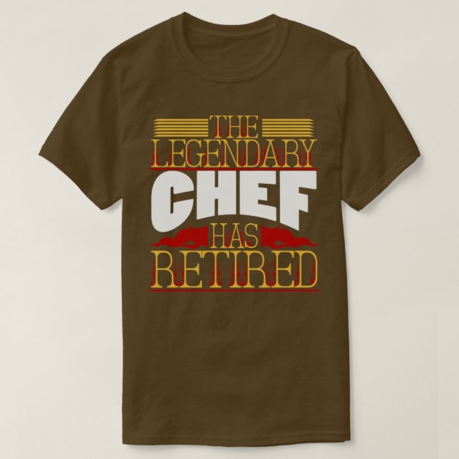 Camiseta Chef Cooking Retired  (Diseño del anverso)