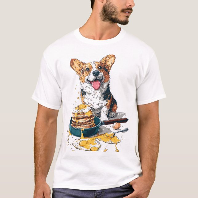 Camiseta Chef Corgi � Perro de Cocina Divertido (Anverso)
