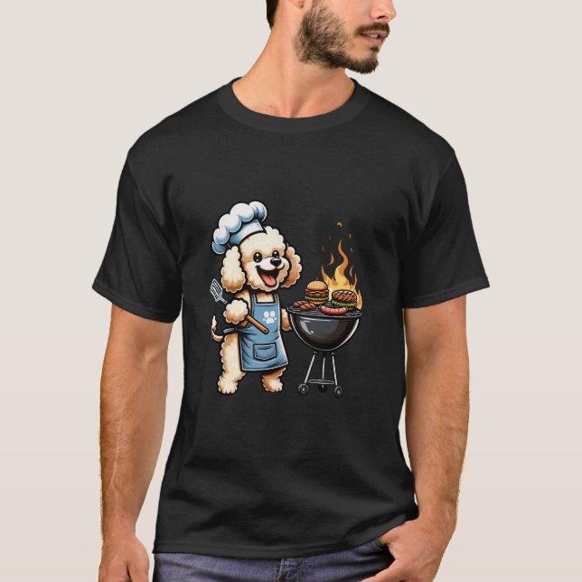 Camiseta Chef Cuadle Poodle Dog BBQ Grill Puppy Lover Barbe (Anverso)