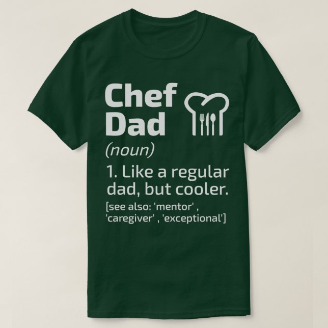Camiseta Chef Dad Funny Definition Cook Cooking Lover (Diseño del anverso)