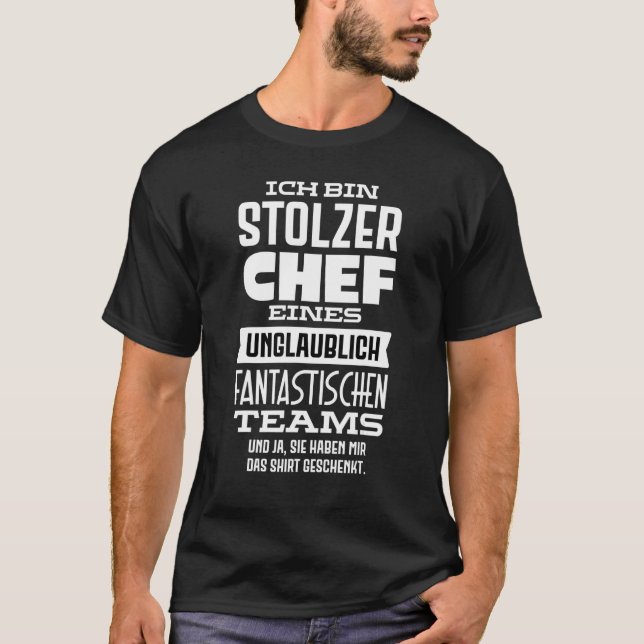 Camiseta Chef de Bester dice con el chef alemán Eines Fa (Anverso)