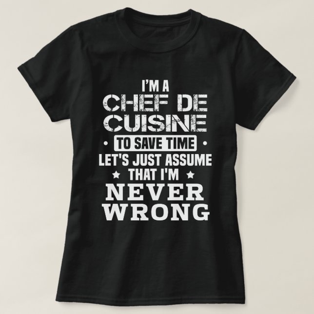 Camiseta Chef de cocina (Diseño del anverso)