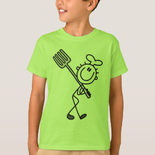 Camiseta Chef de figura de palo con tenedor