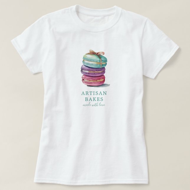 Camiseta Chef de pastelería de postre de las galletas de co (Diseño del anverso)