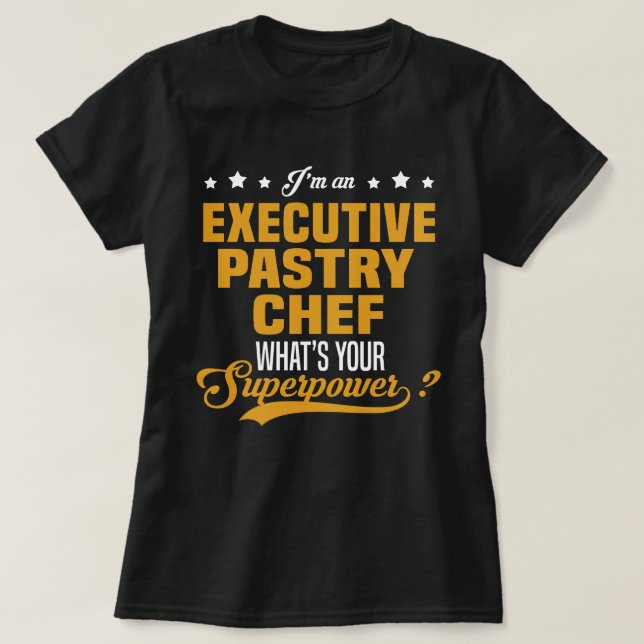 Camiseta Chef de pastelería ejecutiva (Diseño del anverso)