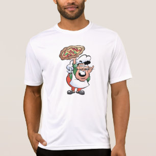 Camiseta Chef de Pizza Italiano Clásico Dibujo Animado