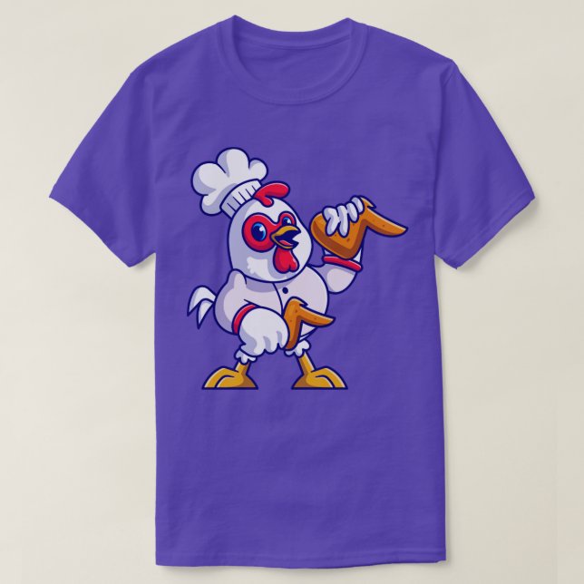 Camiseta Chef de pollo dulce Holding Personalizado de pollo (Diseño del anverso)