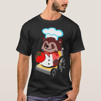 Camiseta Chef de Raccoon con silla de ruedas demasiado coci