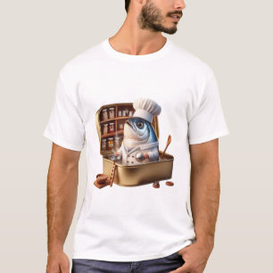 Camiseta Chef de sardina divertido cocinando dentro del art