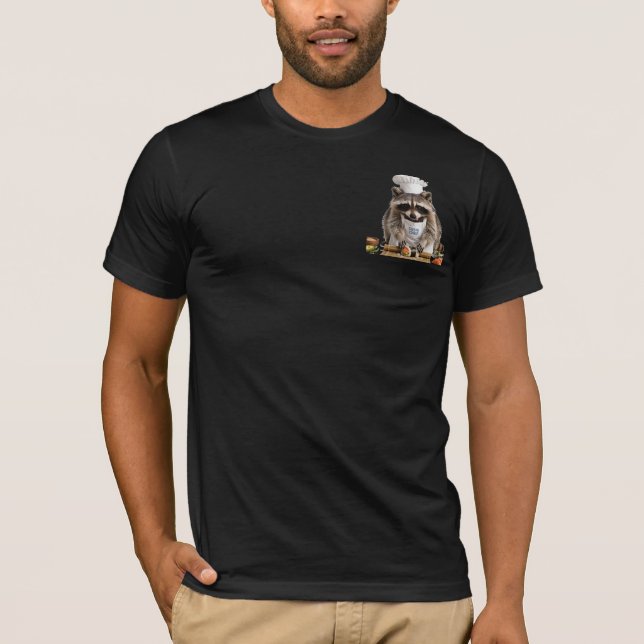 Camiseta chef de sushi de mapache (Anverso)
