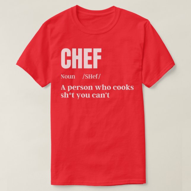 Camiseta Chef Definition Chef amp Cook Gits Funny Cooking (Diseño del anverso)
