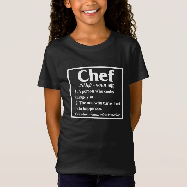 Camiseta Chef Definition Cook Cooking Kitcher Food Maker (Anverso)