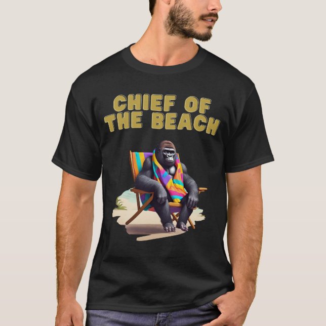 Camiseta Chef des Strandes - CHIEF OF THE BEACH - Gorilla (Anverso)