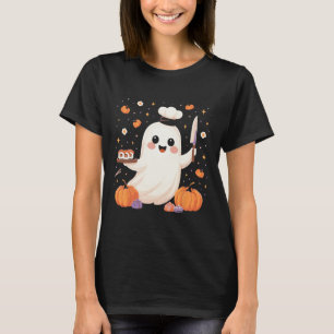Camiseta Chef Fantasma Con Bandeja De Sushi Divertido Hallo