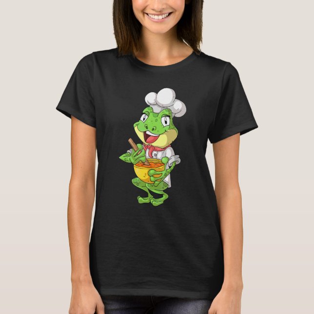 Camiseta Chef Frog  Rana hirviendo (Anverso)