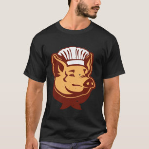 Camiseta Chef - Funny Pig Chef Barbecue Cerdo Gracioso Ing